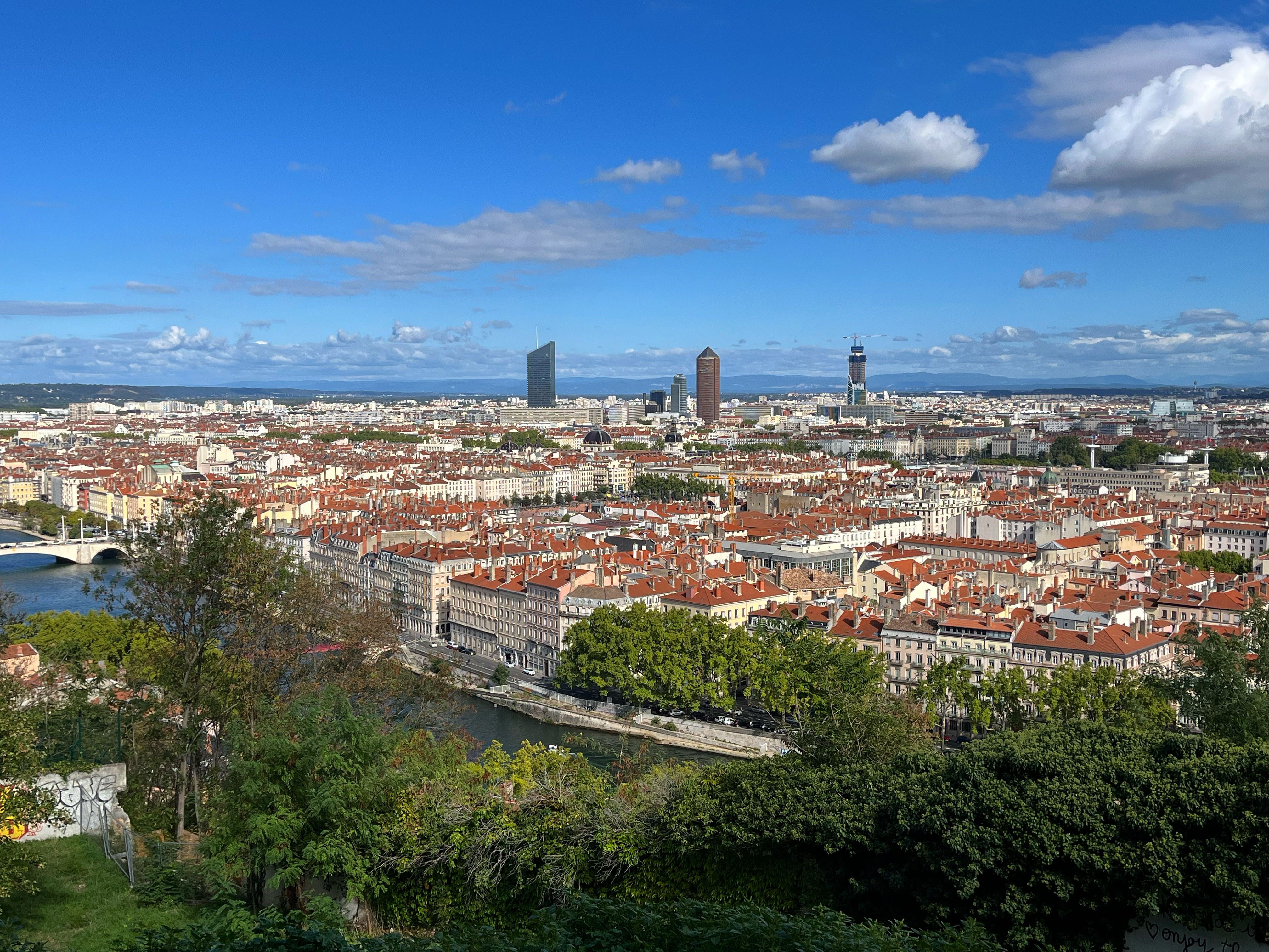 Lyon from the Jardin des Curiosité.